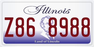 IL license plate Z868988