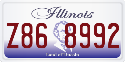 IL license plate Z868992