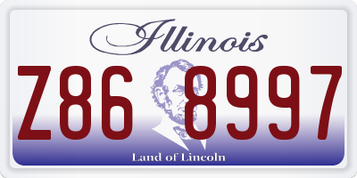 IL license plate Z868997