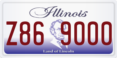 IL license plate Z869000