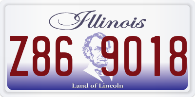 IL license plate Z869018