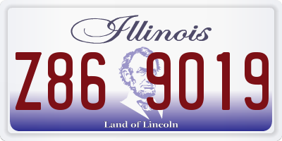 IL license plate Z869019