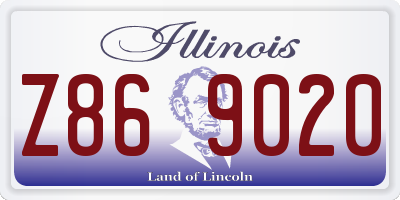 IL license plate Z869020