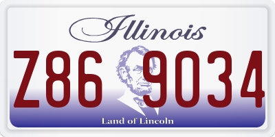 IL license plate Z869034