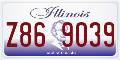 IL license plate Z869039