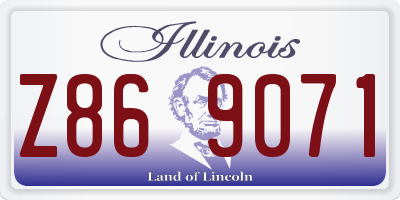 IL license plate Z869071