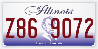 IL license plate Z869072