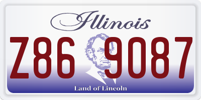 IL license plate Z869087