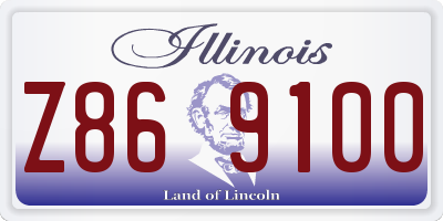 IL license plate Z869100