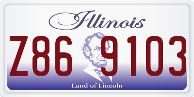 IL license plate Z869103