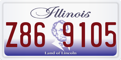 IL license plate Z869105