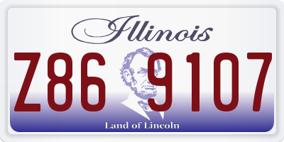 IL license plate Z869107