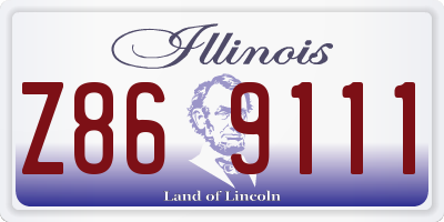 IL license plate Z869111