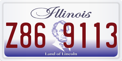 IL license plate Z869113