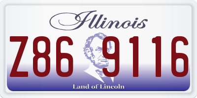 IL license plate Z869116