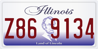 IL license plate Z869134