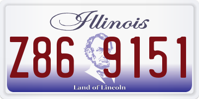 IL license plate Z869151