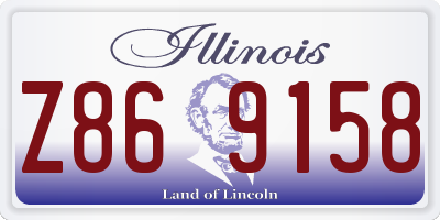 IL license plate Z869158