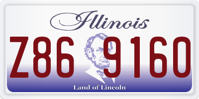IL license plate Z869160