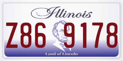 IL license plate Z869178
