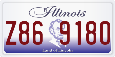 IL license plate Z869180