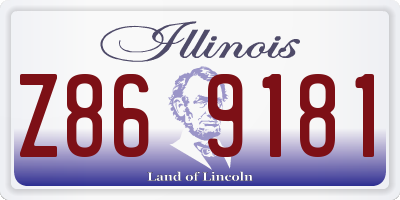 IL license plate Z869181