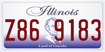 IL license plate Z869183