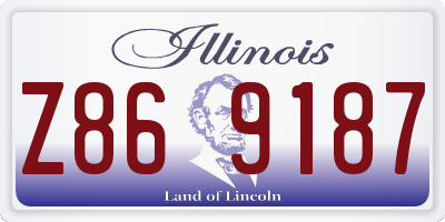 IL license plate Z869187