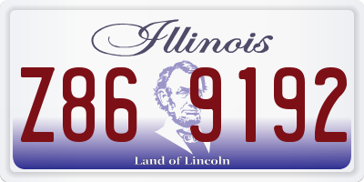 IL license plate Z869192