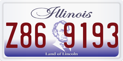 IL license plate Z869193
