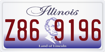 IL license plate Z869196