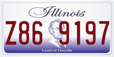 IL license plate Z869197