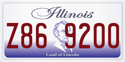 IL license plate Z869200