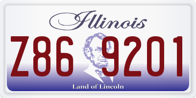 IL license plate Z869201