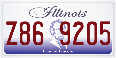 IL license plate Z869205