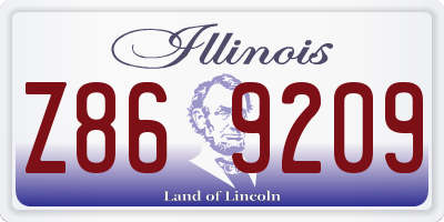 IL license plate Z869209