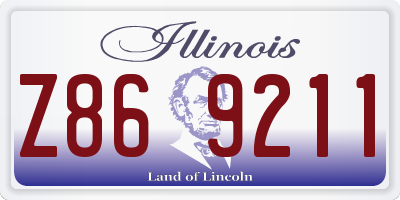 IL license plate Z869211