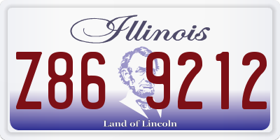 IL license plate Z869212