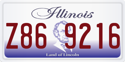 IL license plate Z869216