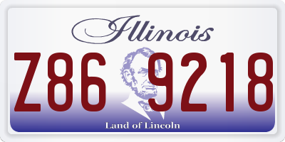 IL license plate Z869218