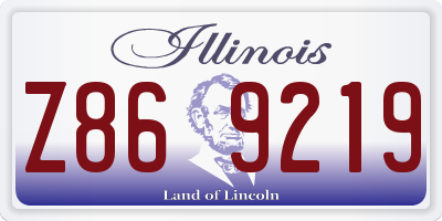IL license plate Z869219