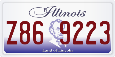 IL license plate Z869223