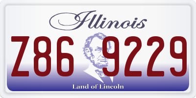 IL license plate Z869229