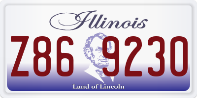 IL license plate Z869230