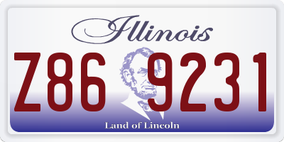 IL license plate Z869231
