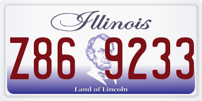 IL license plate Z869233