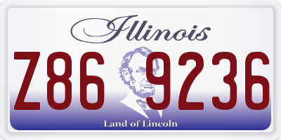 IL license plate Z869236