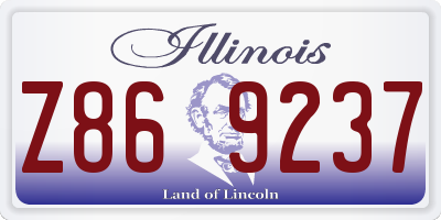 IL license plate Z869237