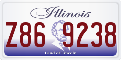 IL license plate Z869238