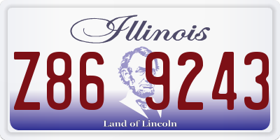 IL license plate Z869243